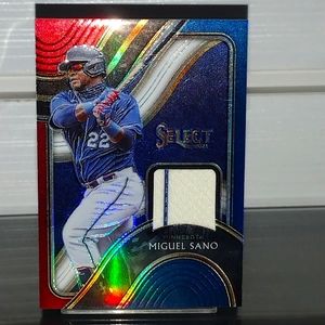 Miguel Sano (#SS-MS) Red & Blue Select Patch & Numbered Card (#62/99).